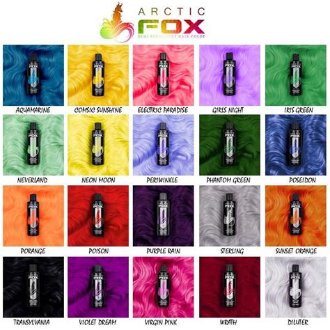 arctic fox gray hair color|arctic fox hair color chart.